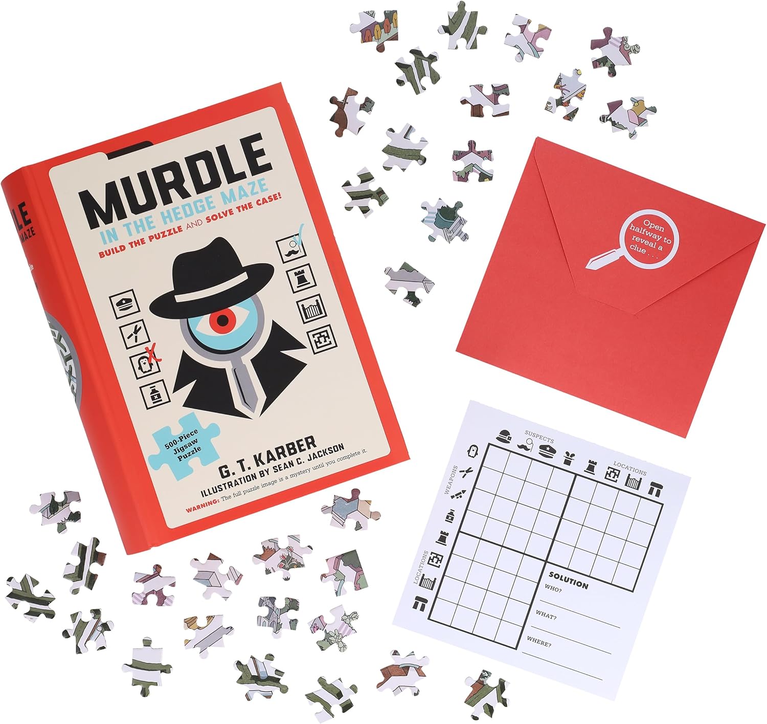 Murdle in the Hedge Maze 500 Piece Puzzle