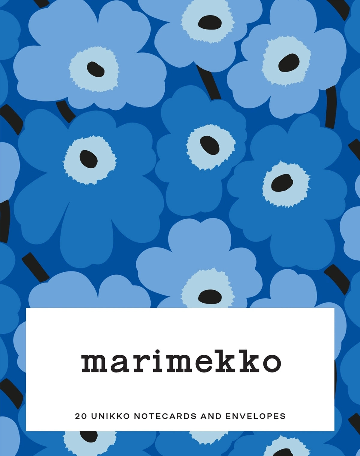 Marimekko Notes (Blues) - 20 Unikko Notecards and Envelopes