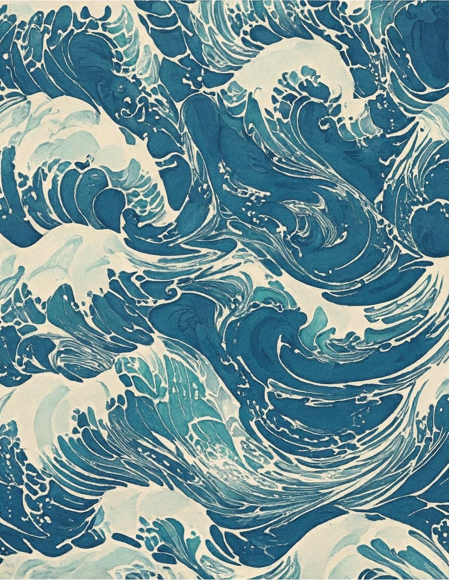 Japanese Waves Notebook