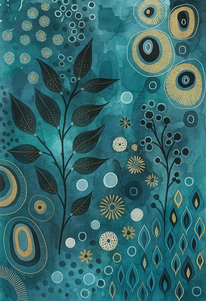 Abstract Leaf Notebook