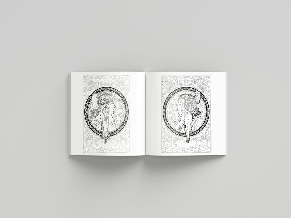 Alphonse Mucha Coloring Book