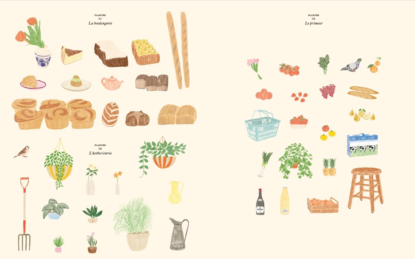 Le Marché Coloriages et de stickers - Zoé de Las Cases - French