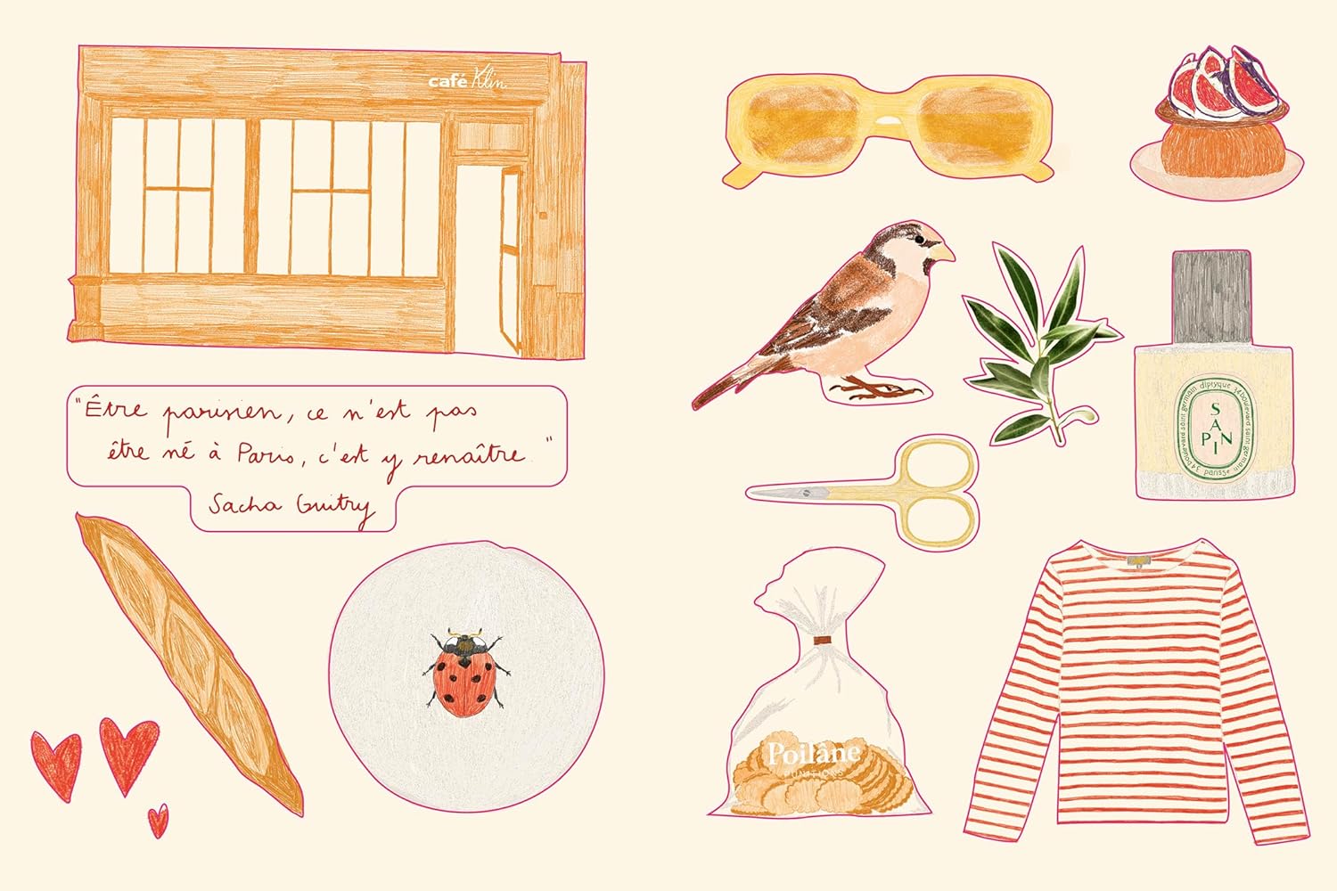 Paris Chéri Stickers book - Zoé de Las Cases - French