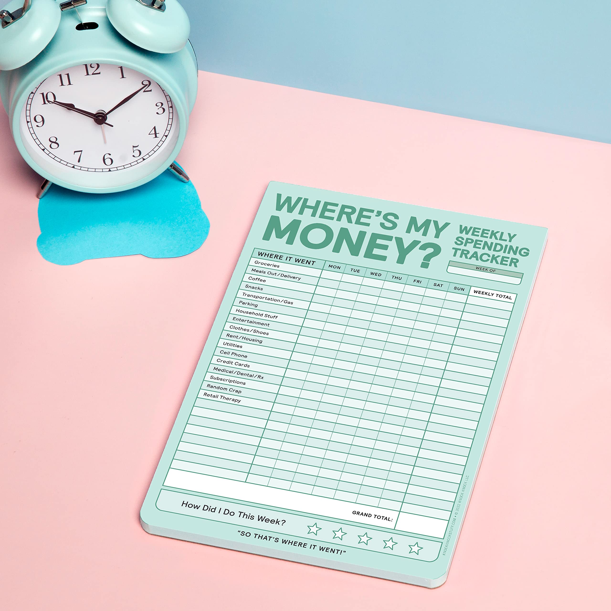 Where's My Money Weekly Budget Tracker Pad