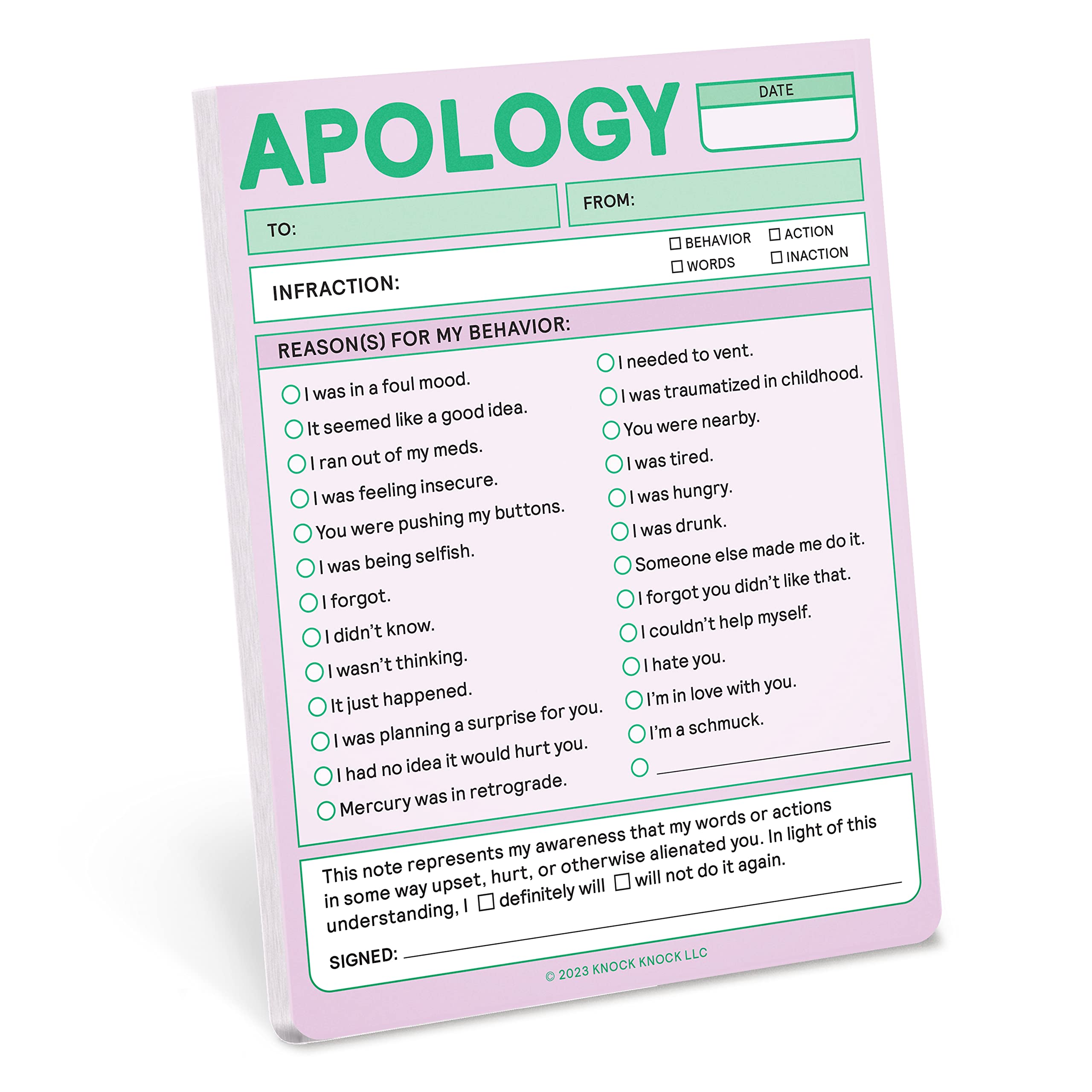 Apology Nifty Note