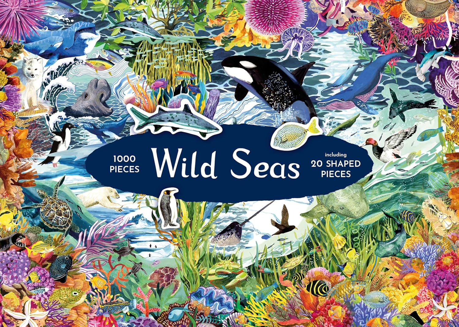 Wild Seas Jigsaw - 1000 Piece Jigsaw with 20 Shaped Pieces