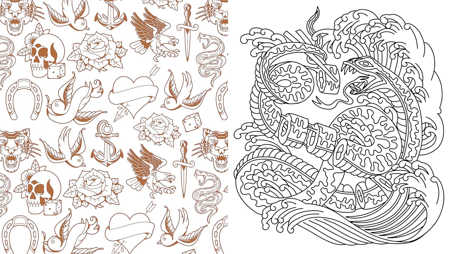 Tattoo Coloring Book