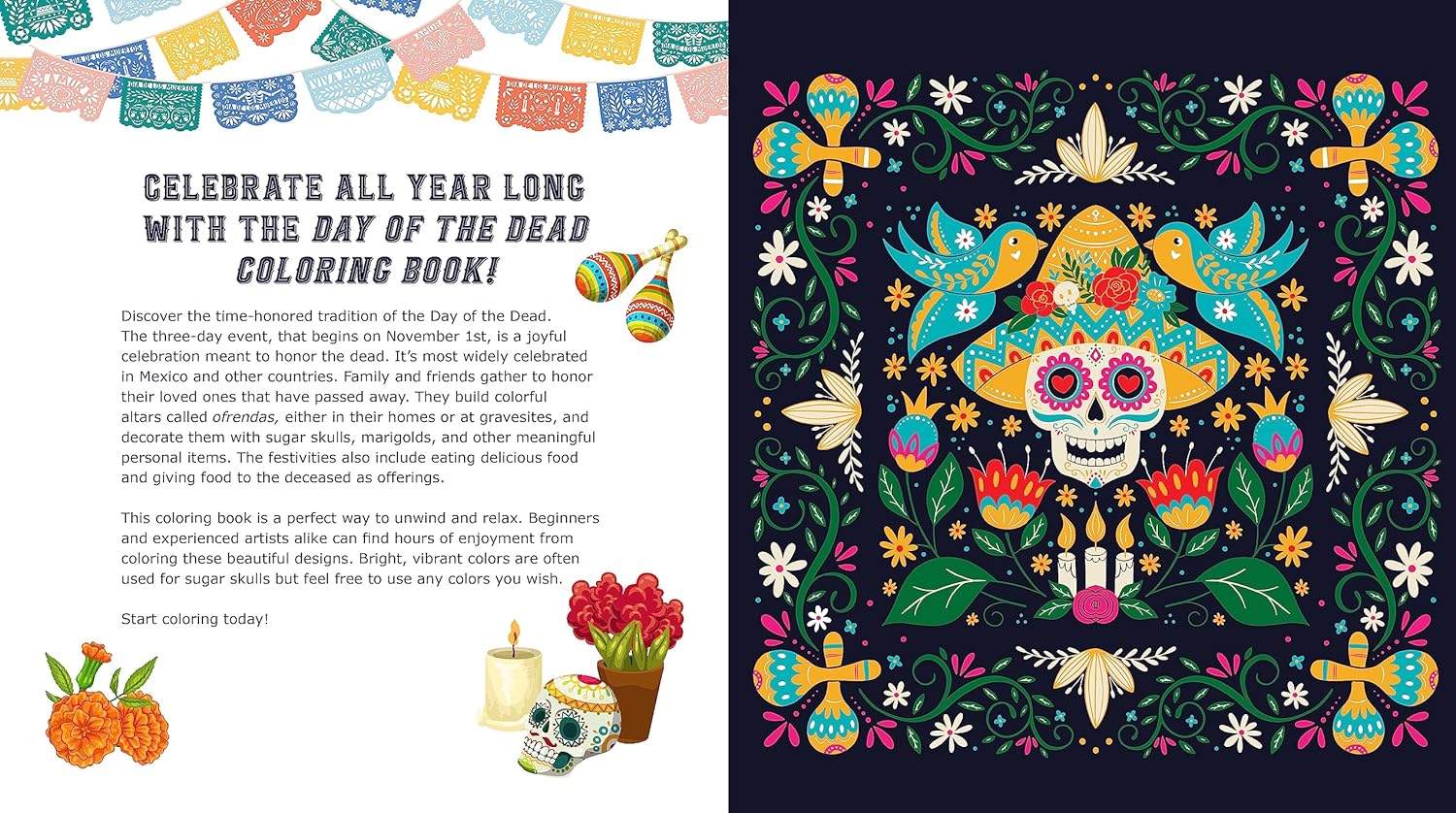 The Day of the Dead Coloring Book