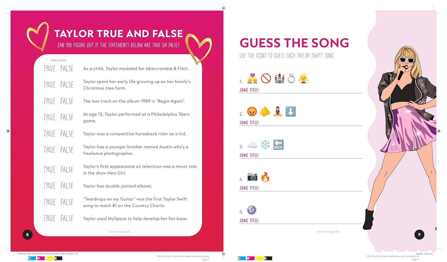 The Unofficial Taylor Swift Sticker and Activity Book