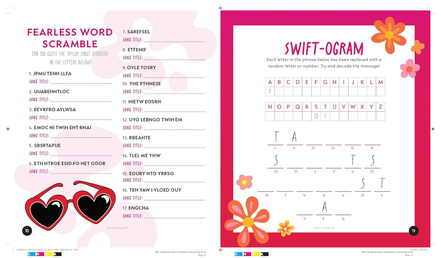 The Unofficial Taylor Swift Sticker and Activity Book