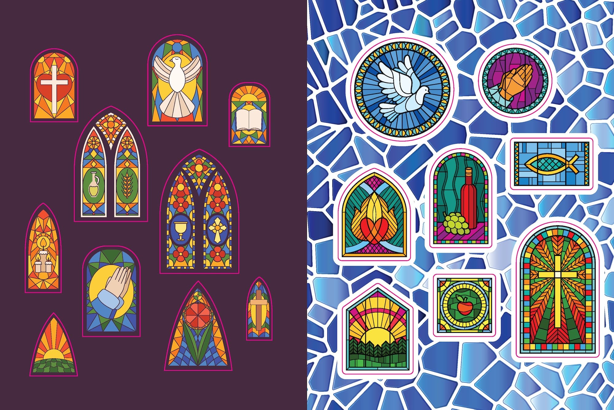 Angels, Faith & Prayers Sticker, Color & Activity Book: Over 500 Unique Stickers