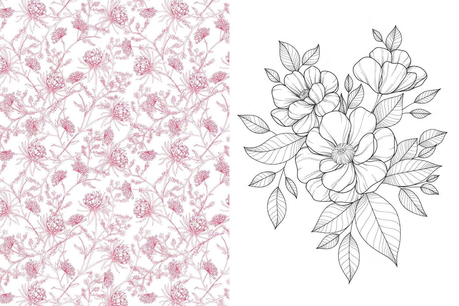 Vintage Blossoms and Blooms Sticker, Color and Activity Book