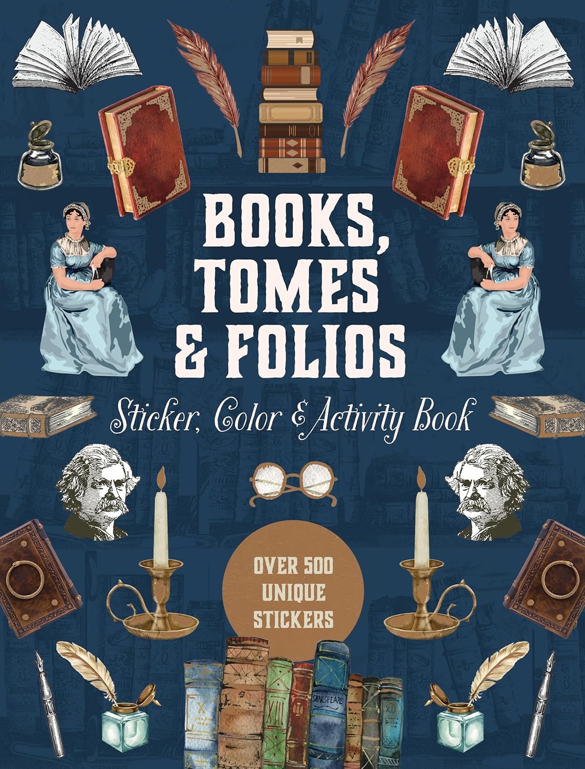 Books. Tomes & Folios Sticker. Color & Activity Book