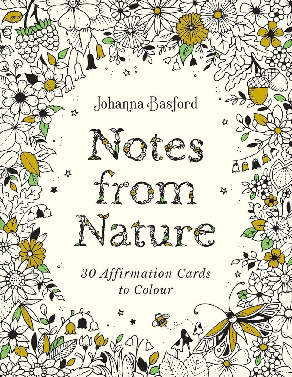 Johanna Basford's Notes from Nature - 30 Affirmations Cards to Colour