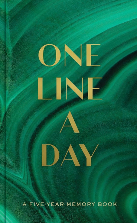 One Line a Day - Green w/Gold