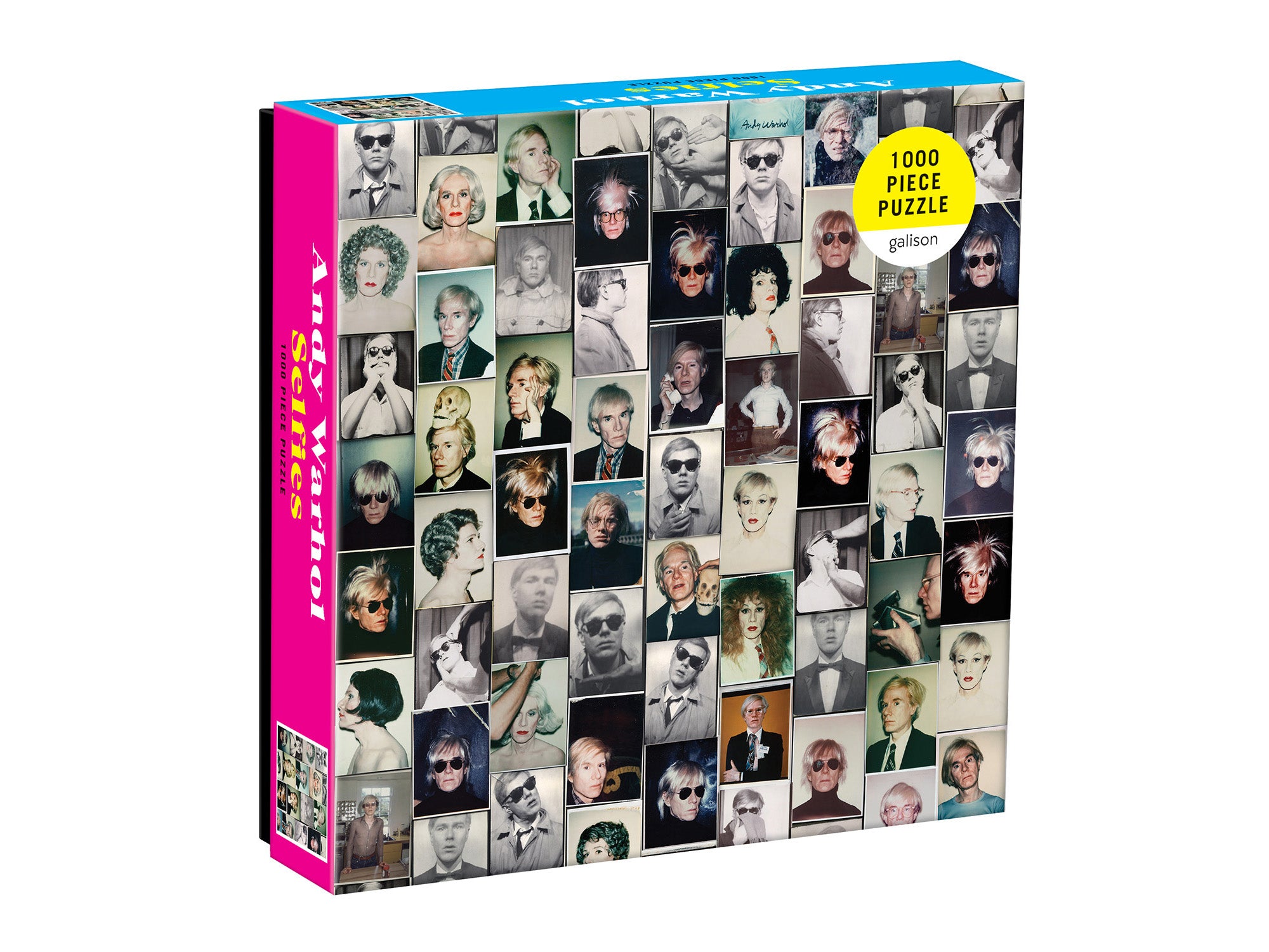 Andy Warhol Selfies 1000 Piece Puzzle in a Square Box