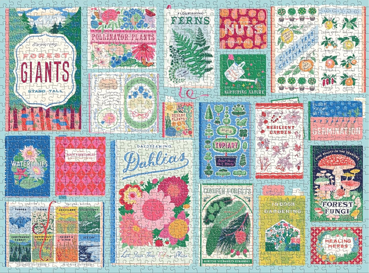 Ever Upward Botanist Bookshelf - A 1000 Piece Puzzle