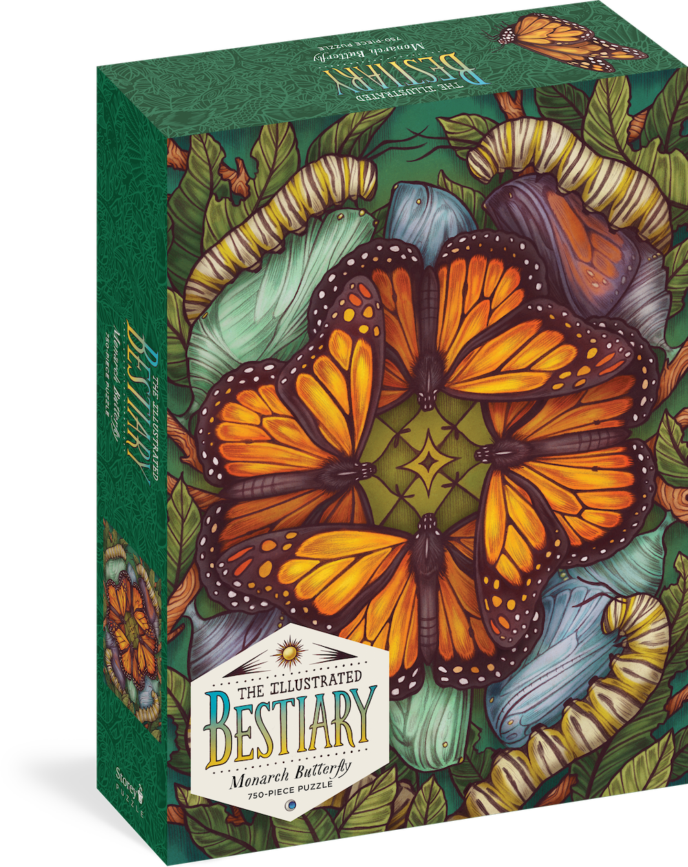 The Illustrated Bestiary Puzzle: Monarch Butterfly - 750 Pieces