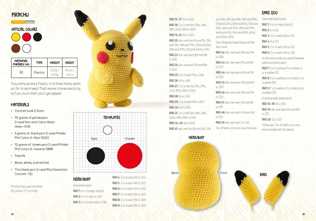 PokeMon Crochet Pikachu Kit