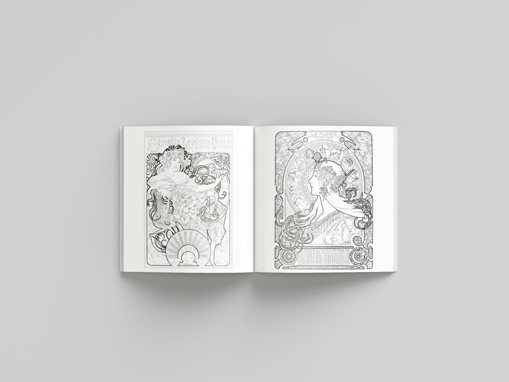 Alphonse Mucha Coloring Book