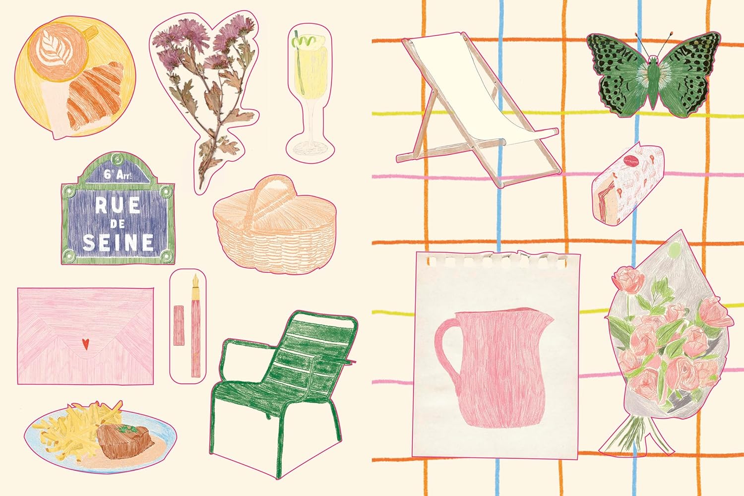 Paris Chéri Stickers book - Zoé de Las Cases - French