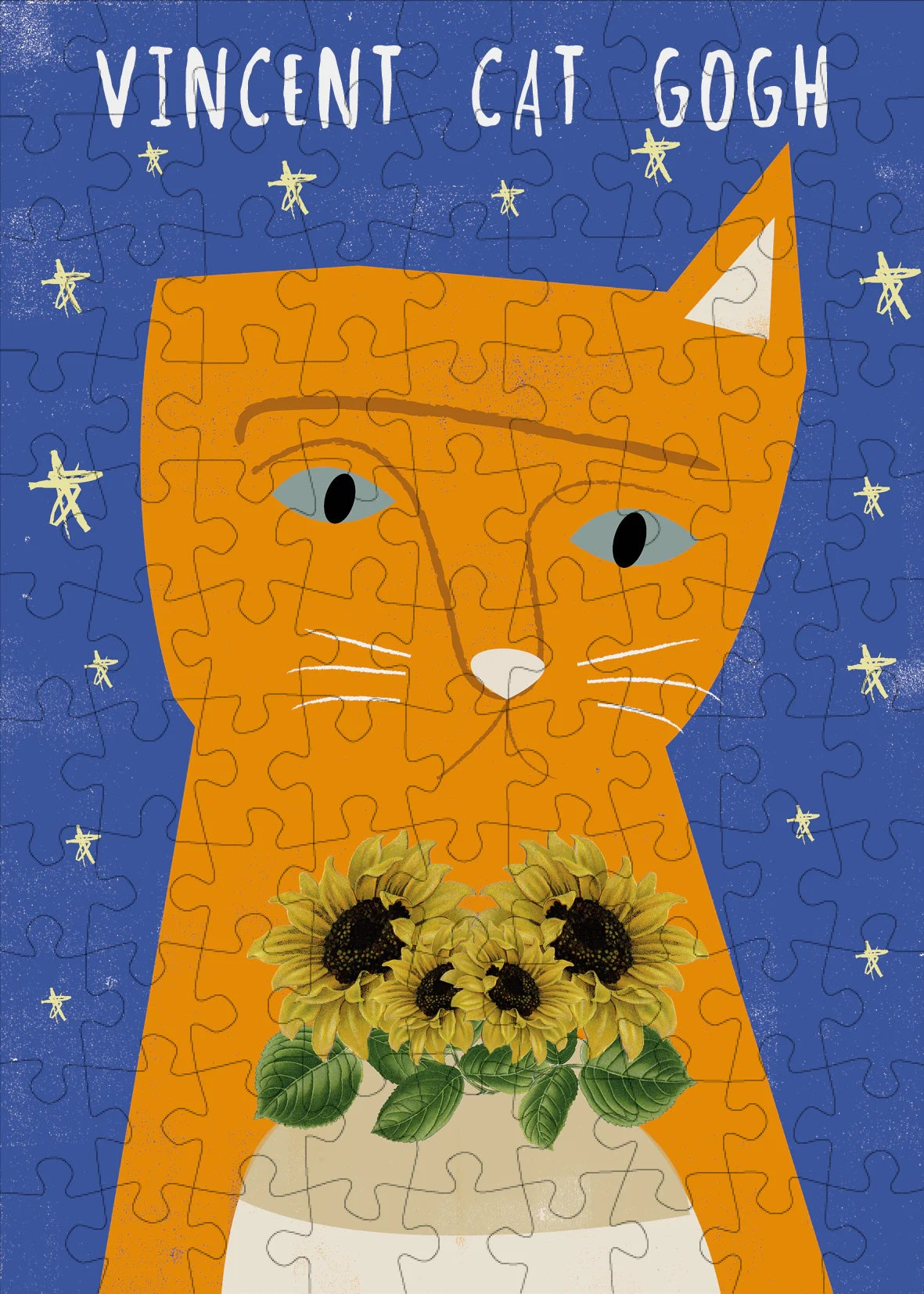Vincent Cat Gogh - 99 Piece Mini Jigsaw Puzzle