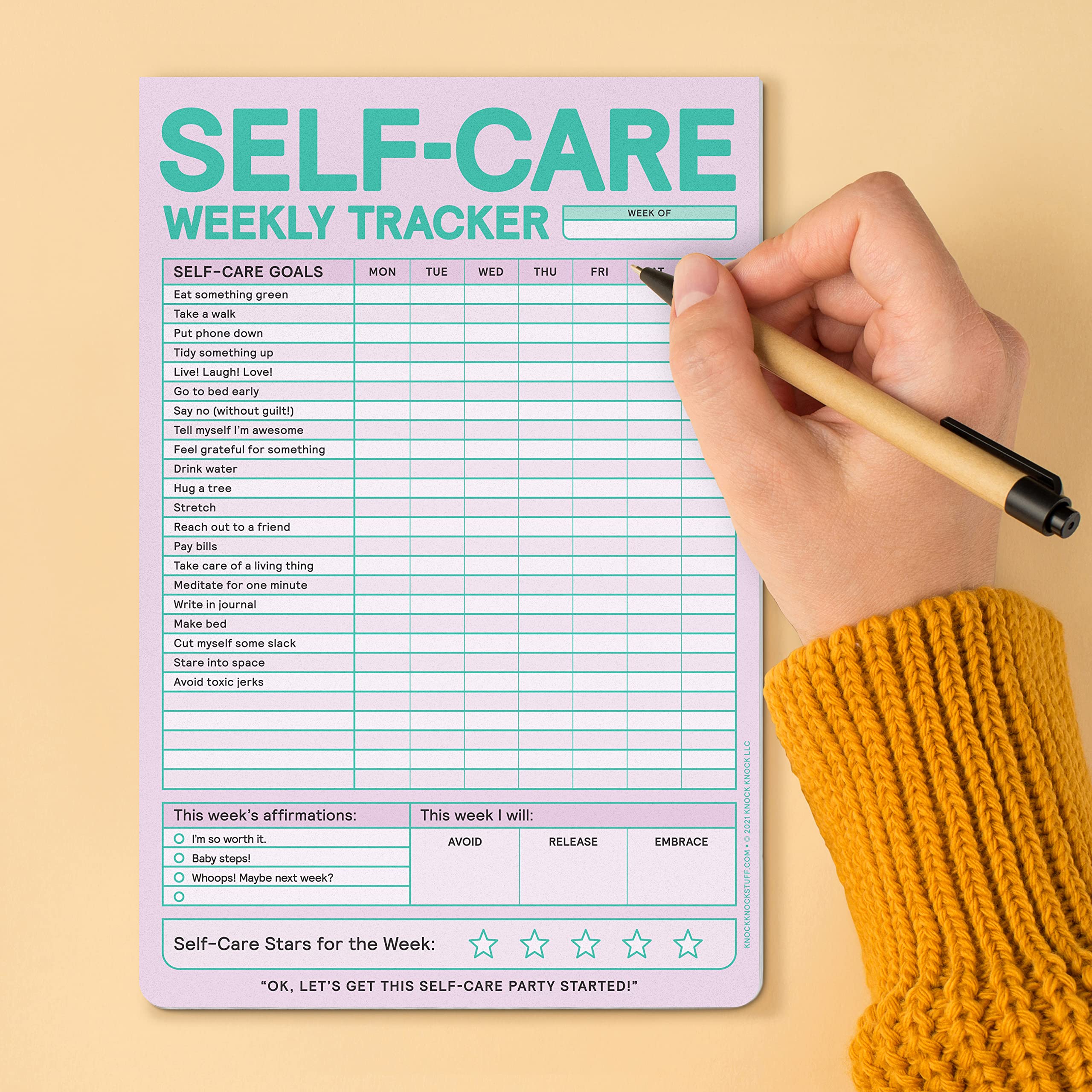 Self-Care Weekly Tracker Pad