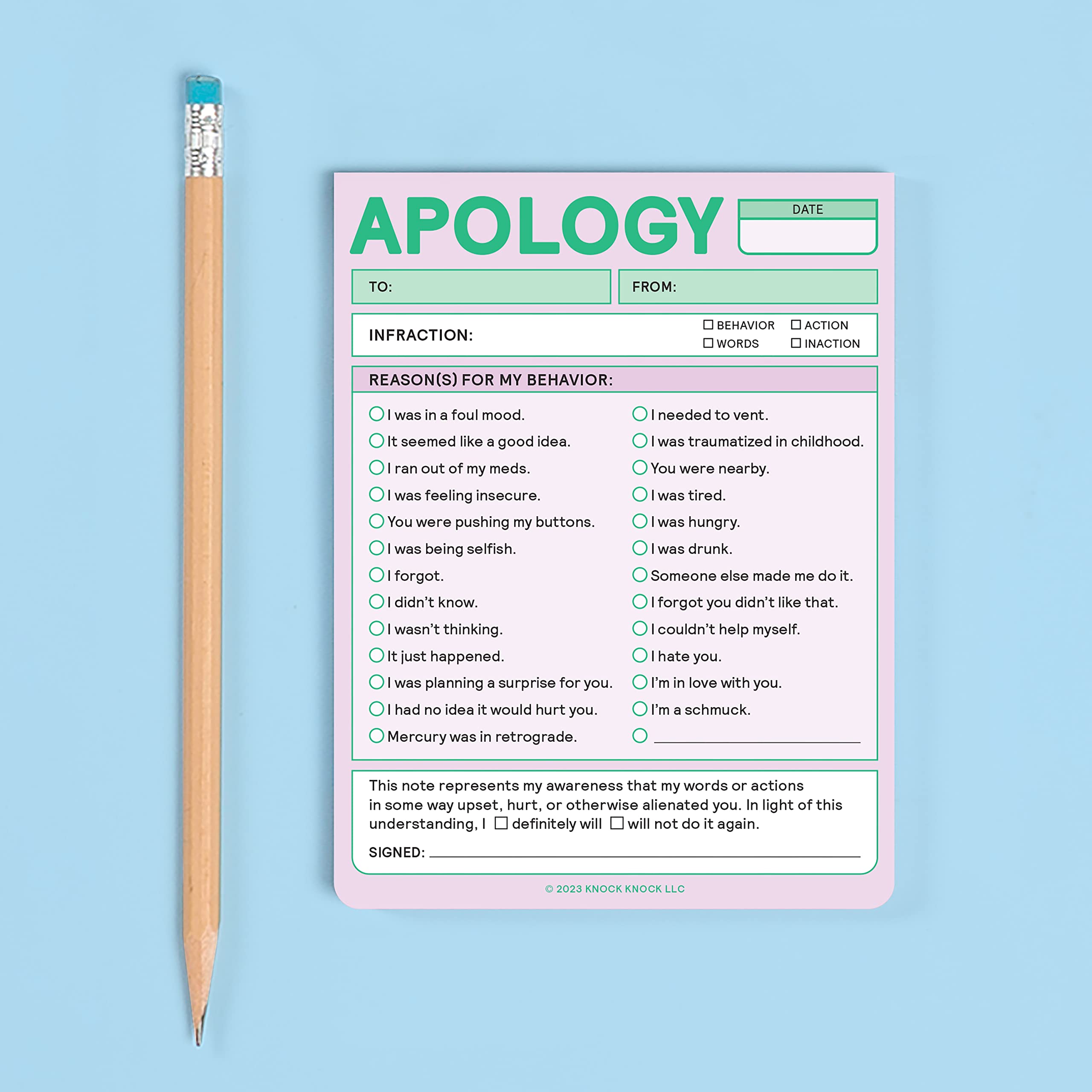 Apology Nifty Note