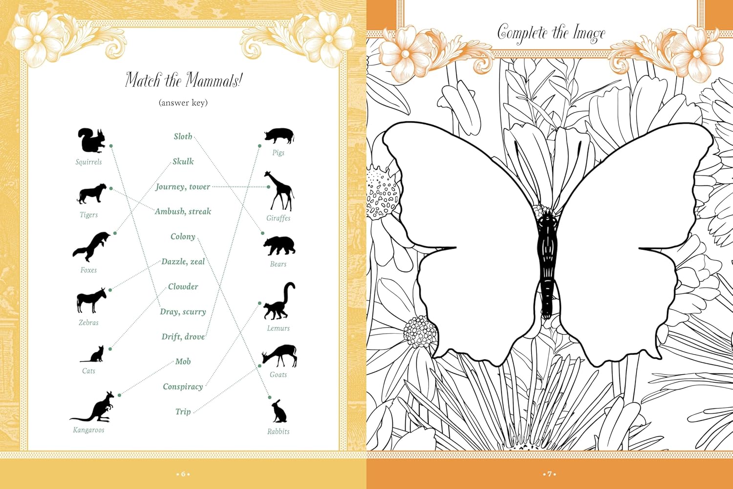 Flora, Fauna, Botanicals, and Bees Sticker, Color & Activity Book