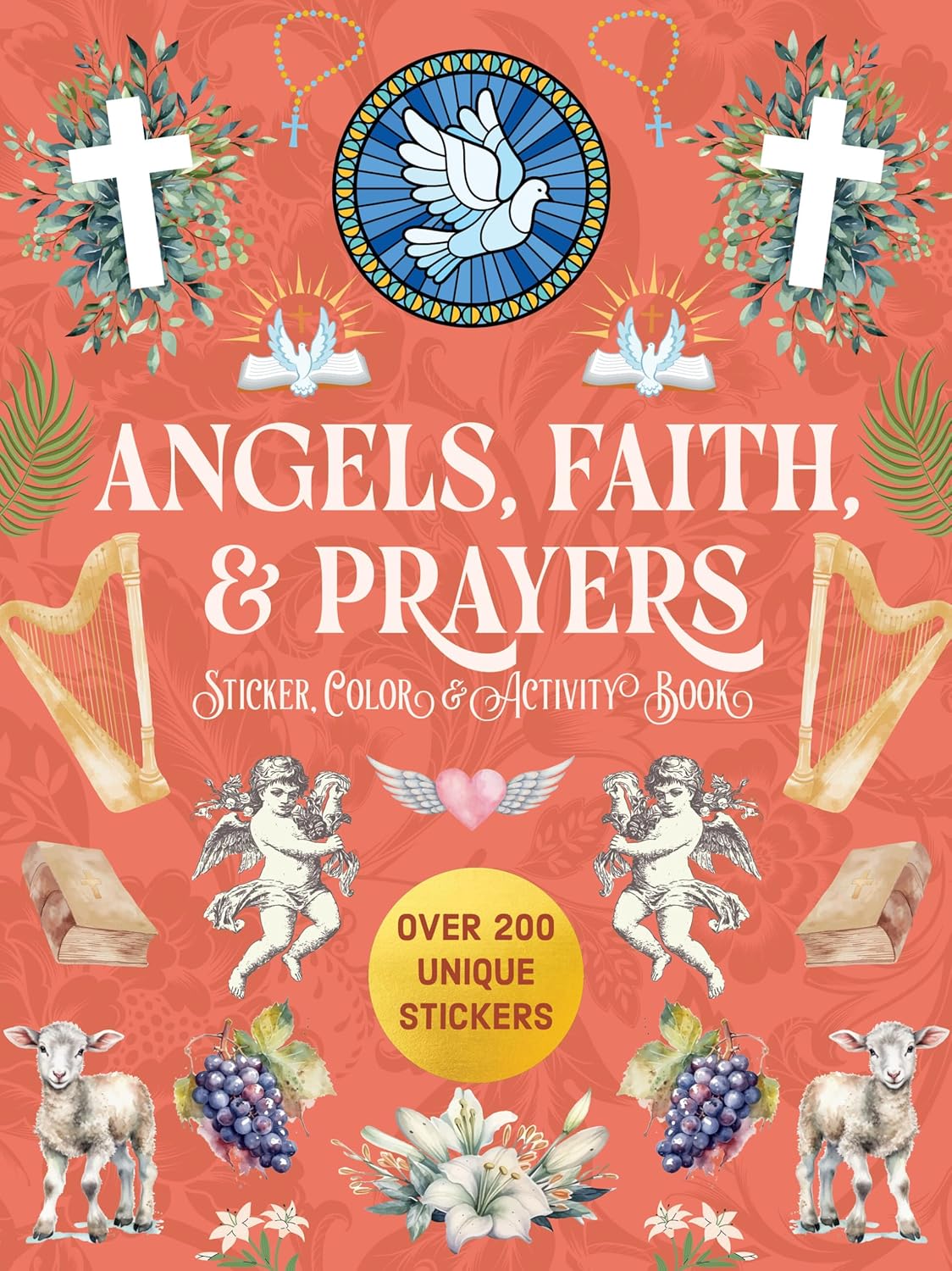Angels, Faith & Prayers Sticker, Color & Activity Book