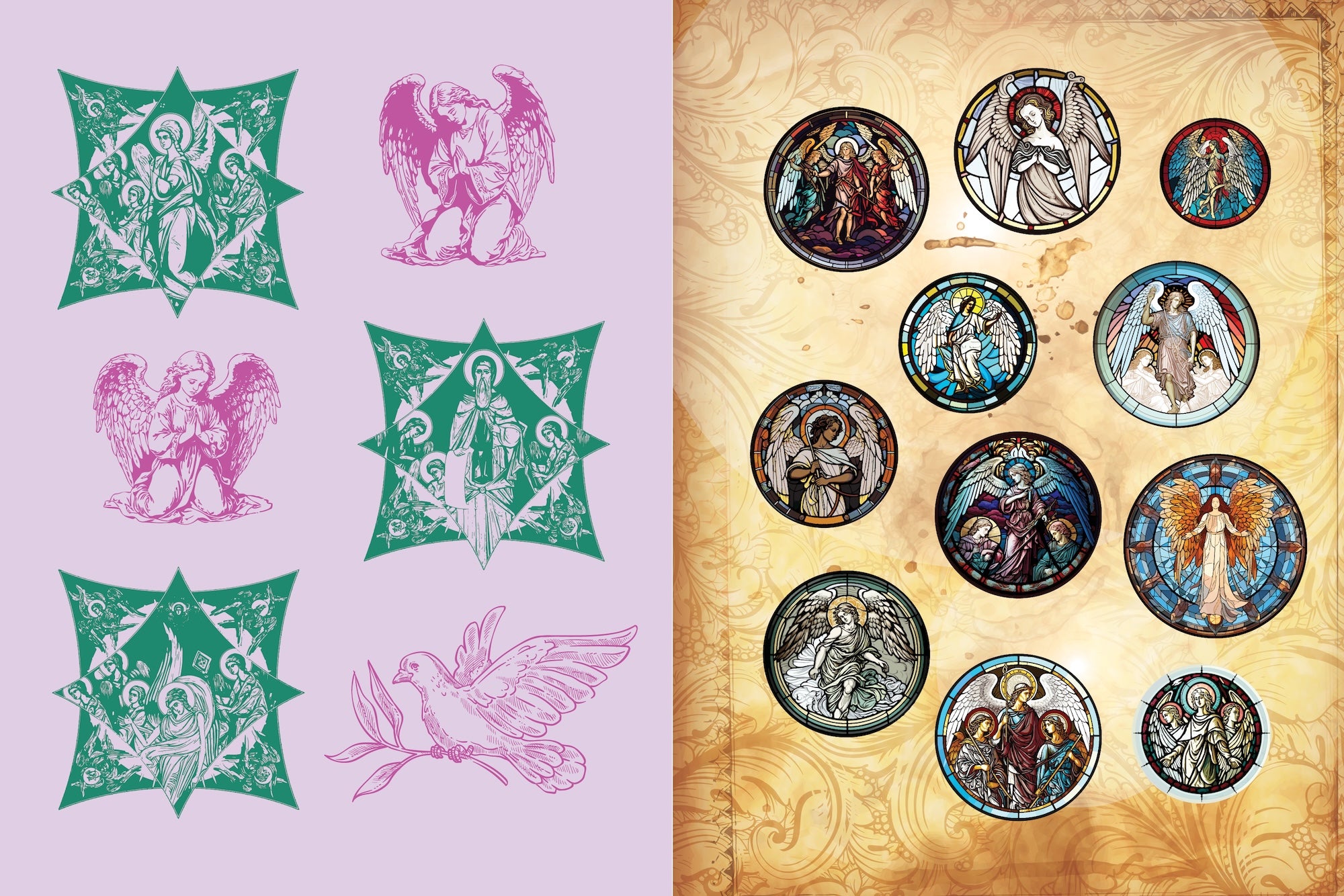 Angels, Faith & Prayers Sticker, Color & Activity Book
