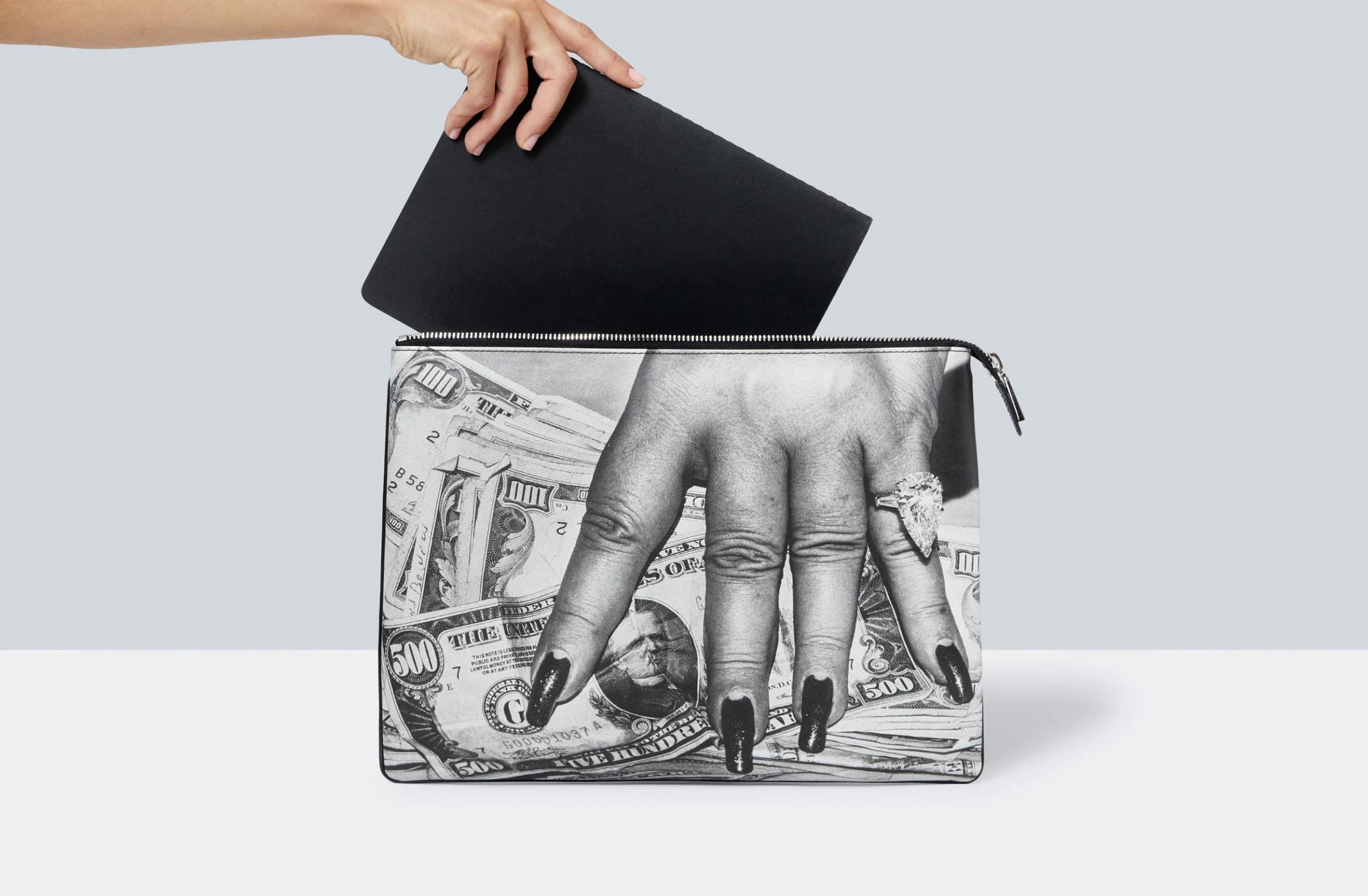 Pouch. Helmut Newton ‘Fat Hand and Dollars’