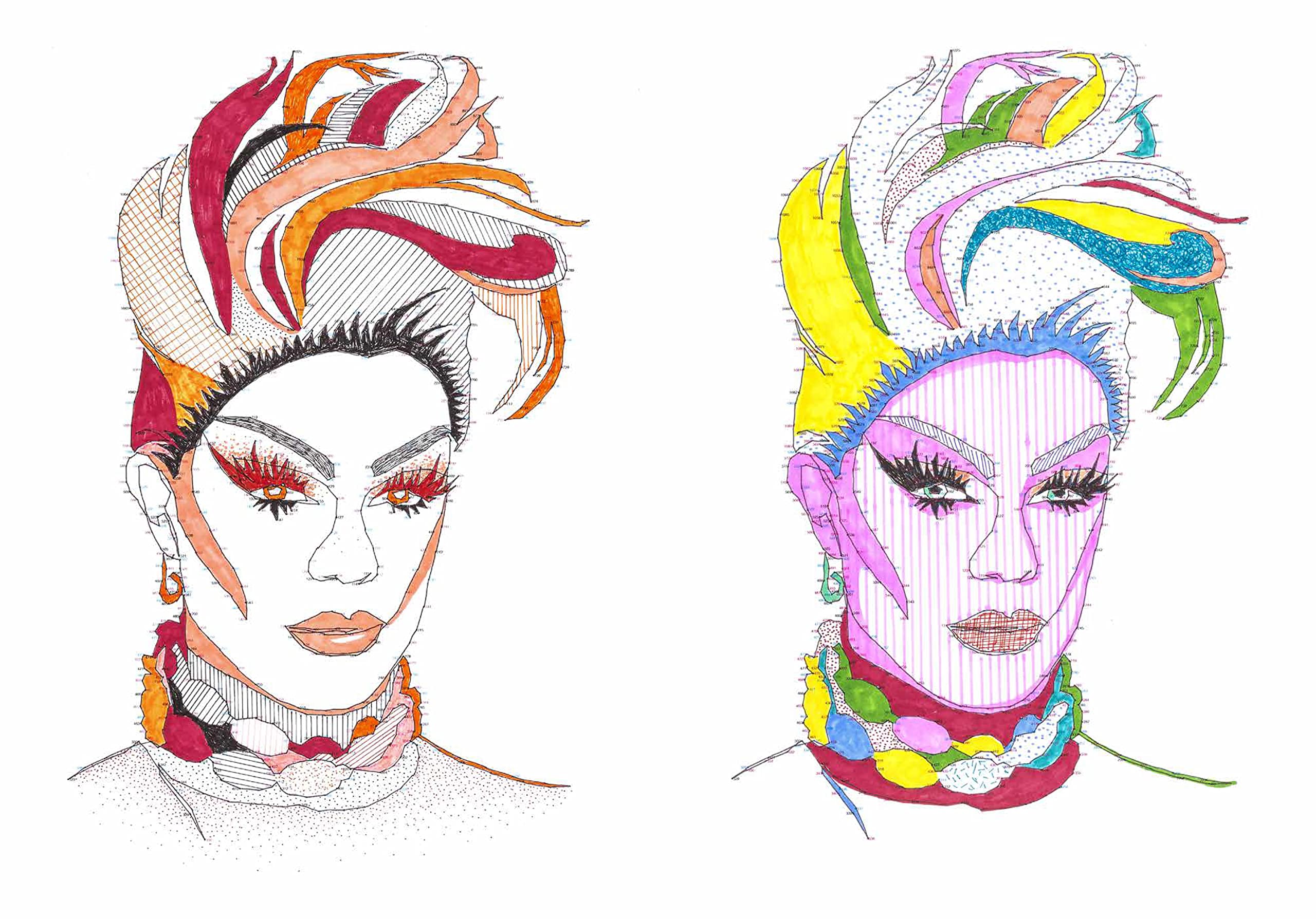 Join the Drag Queens. Dot-to-dot